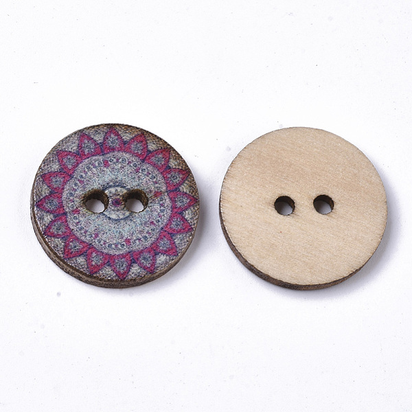 PandaHall 2-Hole Printed Wooden Buttons, Flat Round with Floral Pattern, Undyed, Medium Violet Red, 20x2.5~3mm, Hole: 2mm Wood Flat Round...
PandaHall 2-Hole Printed Wooden Buttons, Flat Round with Floral Pattern, Undyed, Medium Violet Red, 20x2.5~3mm, Hole: 2mm Wood Flat Round...