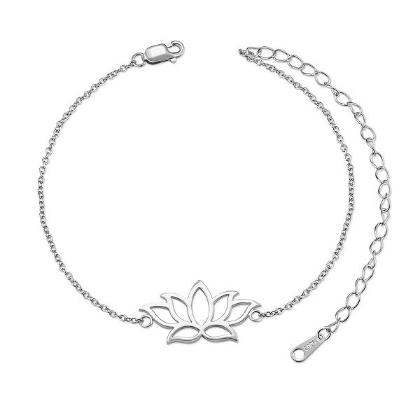 PandaHall SHEGRACE Rhodium Plated 925 Sterling Silver Link Bracelets, with Cable Chains, Lotus, Platinum, 6-3/4 inch(17cm) Sterling Silver
PandaHall SHEGRACE Rhodium Plated 925 Sterling Silver Link Bracelets, with Cable Chains, Lotus, Platinum, 6-3/4 inch(17cm) Sterling Silver