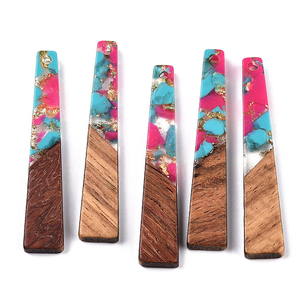 PandaHall Transparent Resin & Walnut Wood Pendants, with Gold Foil, Trapezoid Charms, Waxed, Deep Pink, 44.5x8x3mm, Hole: 2mm Resin+Wood...
PandaHall Transparent Resin & Walnut Wood Pendants, with Gold Foil, Trapezoid Charms, Waxed, Deep Pink, 44.5x8x3mm, Hole: 2mm Resin+Wood...