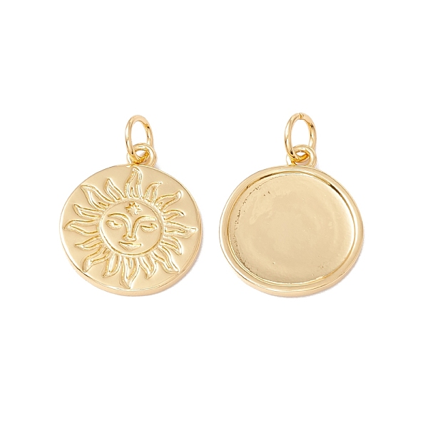 PandaHall Rack Plating Brass Pendants, with Jump Ring, Cadmium Free & Nickel Free & Lead Free, Flat Round with Sun, Real 18K Gold Plated...
PandaHall Rack Plating Brass Pendants, with Jump Ring, Cadmium Free & Nickel Free & Lead Free, Flat Round with Sun, Real 18K Gold Plated...
