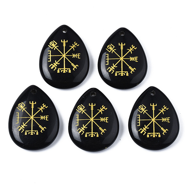PandaHall Natural Black Stone Pendants, Teardrop with Nordic Pagan Pattern, 32~33.5x25~26x6.5~7.5mm, Hole: 2mm, 6pcs/bag Black Stone...
PandaHall Natural Black Stone Pendants, Teardrop with Nordic Pagan Pattern, 32~33.5x25~26x6.5~7.5mm, Hole: 2mm, 6pcs/bag Black Stone...