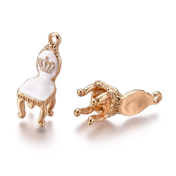PandaHall Alloy Enamel Pendants, Crown Princess Royal Chair, Golden, White, 25x10x9mm, Hole: 1.8mm Alloy+Enamel Others White
PandaHall Alloy Enamel Pendants, Crown Princess Royal Chair, Golden, White, 25x10x9mm, Hole: 1.8mm Alloy+Enamel Others White