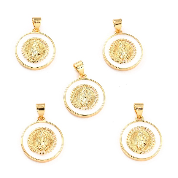 PandaHall Brass Enamel Pendants, Cadmium Free & Lead Free, Long-Lasting Plated, Flat Round with Virgin Mary, Real 18K Gold Plated, White...
PandaHall Brass Enamel Pendants, Cadmium Free & Lead Free, Long-Lasting Plated, Flat Round with Virgin Mary, Real 18K Gold Plated, White...