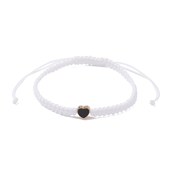 PandaHall Nylon Thread Braided Bead Adjustable Bracelets, with Alloy Enamel Heart, for Women, White, Inner Diameter: 2-3/8~4-1/8 inch...
PandaHall Nylon Thread Braided Bead Adjustable Bracelets, with Alloy Enamel Heart, for Women, White, Inner Diameter: 2-3/8~4-1/8 inch...