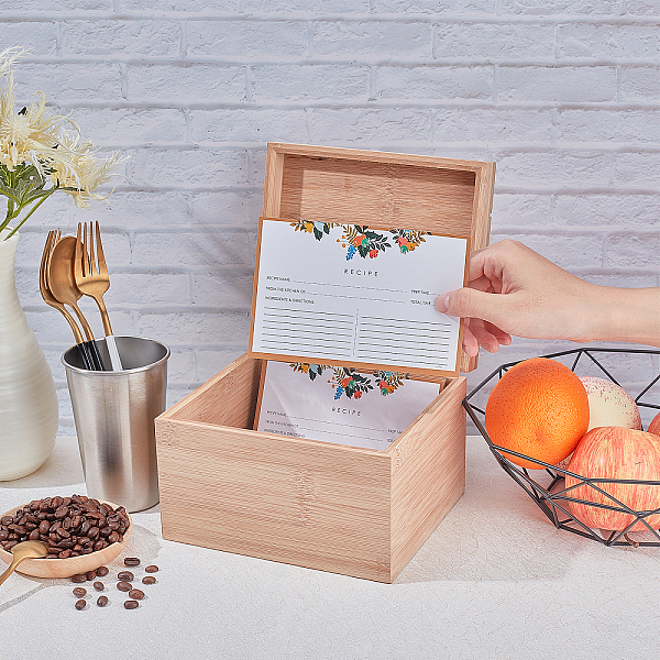 PandaHall Bamboo Box, Flip Cover, with Paper Cards, Rectangle, Camel, 18x16.5x13.1cm Wood Rectangle Brown
PandaHall Bamboo Box, Flip Cover, with Paper Cards, Rectangle, Camel, 18x16.5x13.1cm Wood Rectangle Brown