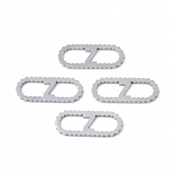 PandaHall 201 Stainless Steel Links Connectors, Laser Cut, Oval with Letter, Stainless Steel Color, Letter.Z, 15x6x1mm, Hole: 4x5~7mm 201...
PandaHall 201 Stainless Steel Links Connectors, Laser Cut, Oval with Letter, Stainless Steel Color, Letter.Z, 15x6x1mm, Hole: 4x5~7mm 201...