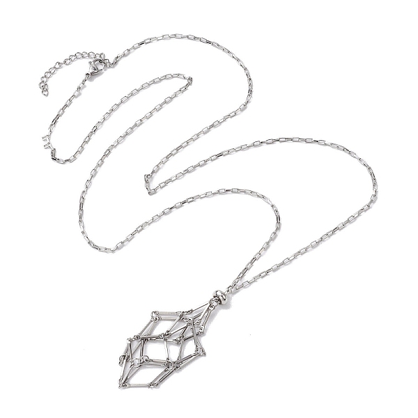 PandaHall Stainless Steel Macrame Pouch Empty Stone Holder for Necklace Makings, Stainless Steel Color, 29.53 inch(75cm) Stainless Steel
PandaHall Stainless Steel Macrame Pouch Empty Stone Holder for Necklace Makings, Stainless Steel Color, 29.53 inch(75cm) Stainless Steel