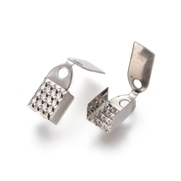 PandaHall Iron Folding Crimp Ends, Fold Over Crimp Cord Ends, Platinum, 9x4x2mm, Hole: 1.4mm, about 2000pcs/bag Iron
PandaHall Iron Folding Crimp Ends, Fold Over Crimp Cord Ends, Platinum, 9x4x2mm, Hole: 1.4mm, about 2000pcs/bag Iron