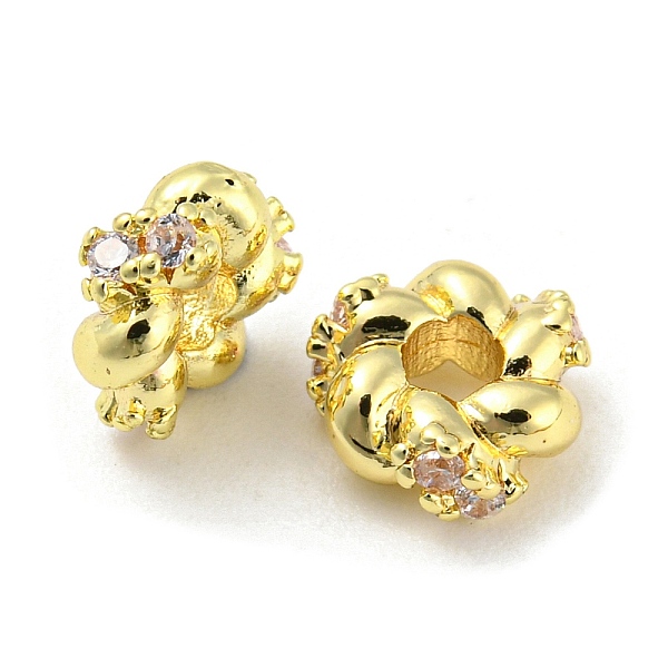 PandaHall Brass Micro Pave Cubic Zirconia Beads, Long-Lasting Plated, Lead Free & Cadmium Free, Twist, Golden, 7x3mm, Hole: 2mm Brass+Cubic...
PandaHall Brass Micro Pave Cubic Zirconia Beads, Long-Lasting Plated, Lead Free & Cadmium Free, Twist, Golden, 7x3mm, Hole: 2mm Brass+Cubic...