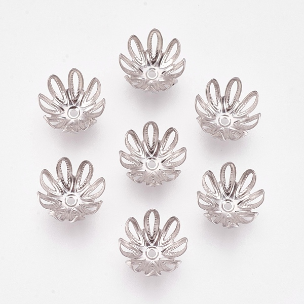 PandaHall Multi-Petal 304 Stainless Steel Flower Bead Caps, Fancy Bead Caps, Stainless Steel Color, 12x8mm, Hole: 1.2mm 304 Stainless Steel
PandaHall Multi-Petal 304 Stainless Steel Flower Bead Caps, Fancy Bead Caps, Stainless Steel Color, 12x8mm, Hole: 1.2mm 304 Stainless Steel