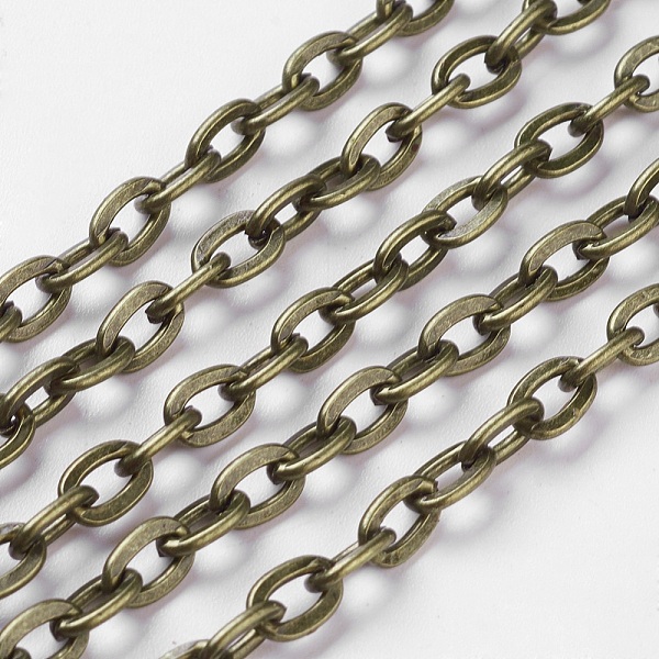 PandaHall Iron Cable Chains, Unwelded, with Spool, Flat Oval, Cadmium Free & Nickel Free & Lead Free, Antique Bronze, 7x4x1mm, about 164.04...
PandaHall Iron Cable Chains, Unwelded, with Spool, Flat Oval, Cadmium Free & Nickel Free & Lead Free, Antique Bronze, 7x4x1mm, about 164.04...