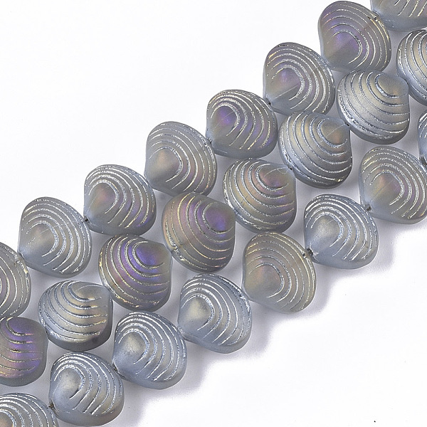 PandaHall Electroplate Glass Beads Strands, Frosted, Shell Shape, Light Steel Blue, 12x14.5x10mm, Hole: 1mm, about 50~51pcs/Strand, 24.41...
PandaHall Electroplate Glass Beads Strands, Frosted, Shell Shape, Light Steel Blue, 12x14.5x10mm, Hole: 1mm, about 50~51pcs/Strand, 24.41...
