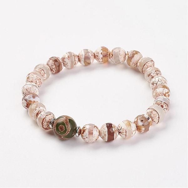 PandaHall Natural Tibetan Style dZi Agate Bead Stretch Bracelets, with Brass Finding and Burlap Packing Pouches Drawstring Bags, Olive Drab..., Green
PandaHall Natural Tibetan Style dZi Agate Bead Stretch Bracelets, with Brass Finding and Burlap Packing Pouches Drawstring Bags, Olive Drab..., Green