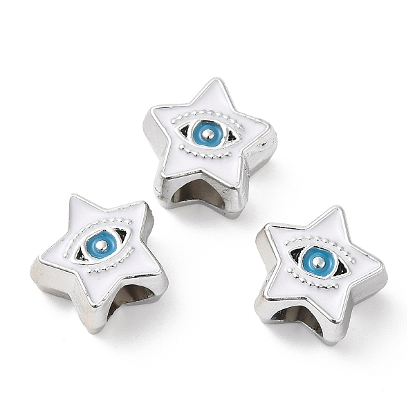 PandaHall CCB Plastic European Beads, Large Hole Beads, Star with Evil Eyes, White, 11.5x12.5x7.5mm, Hole: 5mm Plastic Star White
PandaHall CCB Plastic European Beads, Large Hole Beads, Star with Evil Eyes, White, 11.5x12.5x7.5mm, Hole: 5mm Plastic Star White