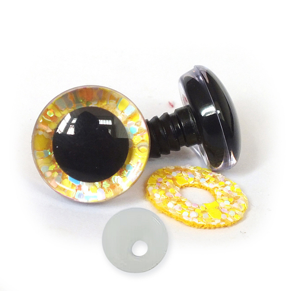 PandaHall Shining Plastic Doll Safety Craft Eye, with PU Ring, for DIY Doll Toys Puppet Plush Animal Making, Light Khaki, 12mm Plastic Half...
PandaHall Shining Plastic Doll Safety Craft Eye, with PU Ring, for DIY Doll Toys Puppet Plush Animal Making, Light Khaki, 12mm Plastic Half...