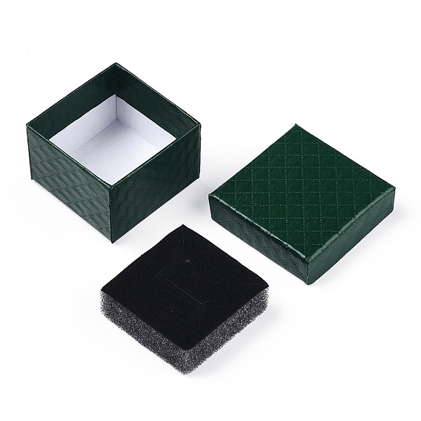 PandaHall Square Cardboard Ring Boxes, with Sponge Inside, Dark Green, 2x2x1-3/8 inch(5x5x3.5cm) Paper Square
PandaHall Square Cardboard Ring Boxes, with Sponge Inside, Dark Green, 2x2x1-3/8 inch(5x5x3.5cm) Paper Square