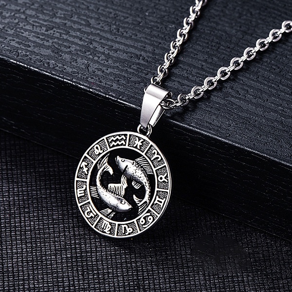 PandaHall Stainless Steel Pendants, Stainless Steel Color, Flat Round with Constellation Charm, Pisces, 28x25mm Stainless Steel Pisces
PandaHall Stainless Steel Pendants, Stainless Steel Color, Flat Round with Constellation Charm, Pisces, 28x25mm Stainless Steel Pisces