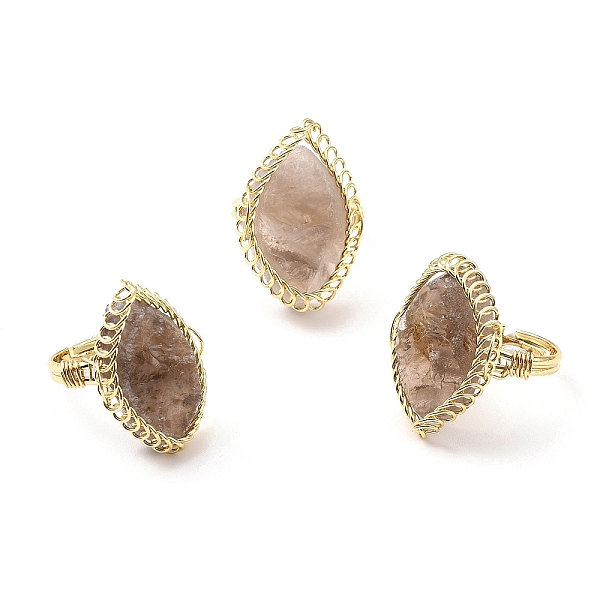 PandaHall Natural Smoky Quartz Horse Eye Wrapped Adjustable Ring, Gemstone Chunky Ring, Brass Jewelry for Women, Golden, Cadmium Free & Lead...
PandaHall Natural Smoky Quartz Horse Eye Wrapped Adjustable Ring, Gemstone Chunky Ring, Brass Jewelry for Women, Golden, Cadmium Free & Lead...