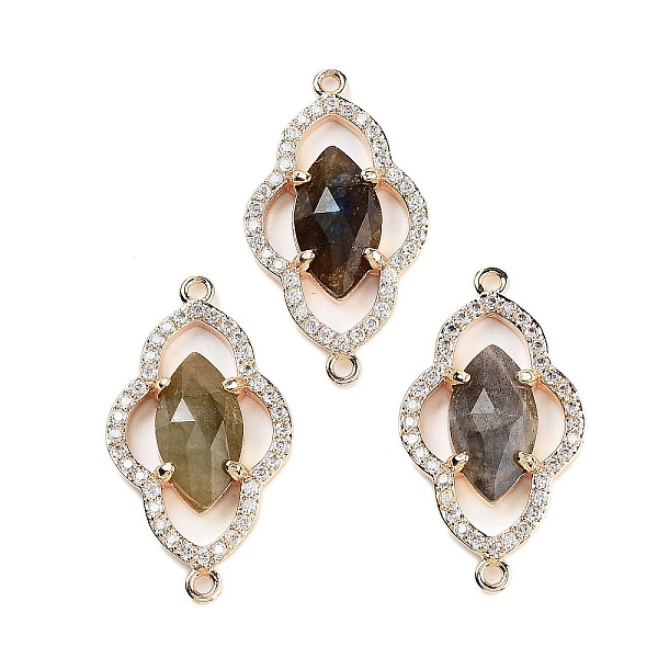 PandaHall Natural Labradorite Faceted Connector Charms, Brass Micro Pave Clear Cubic Zirconia Flower Links, Golden, 27.5x15x4mm, Hole: 1.2mm...
PandaHall Natural Labradorite Faceted Connector Charms, Brass Micro Pave Clear Cubic Zirconia Flower Links, Golden, 27.5x15x4mm, Hole: 1.2mm...