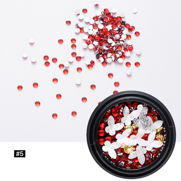 PandaHall Nail Art Decoration Accessories, with Resin Rhinestones and Brass Cabochons, Butterfly & Scallop Shell Shape & Half Round, Red...
PandaHall Nail Art Decoration Accessories, with Resin Rhinestones and Brass Cabochons, Butterfly & Scallop Shell Shape & Half Round, Red...