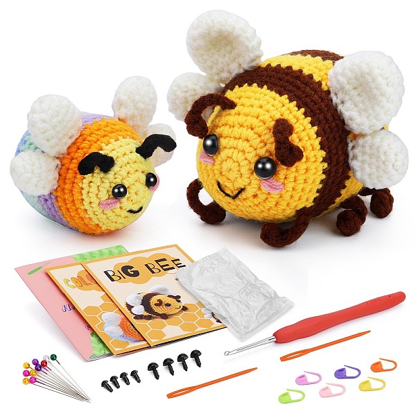 PandaHall 2 Style Bees Yarn Knitting Beginner Kit, including Instruction, Plastic Locking Stitch Marker & Eye & Crochet Hooks, Yarn Needle..., Multicolor
PandaHall 2 Style Bees Yarn Knitting Beginner Kit, including Instruction, Plastic Locking Stitch Marker & Eye & Crochet Hooks, Yarn Needle..., Multicolor