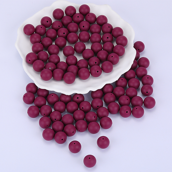 PandaHall Round Silicone Focal Beads, Chewing Beads For Teethers, DIY Nursing Necklaces Making, Dark Red, 15mm, Hole: 2mm Silicone Round
PandaHall Round Silicone Focal Beads, Chewing Beads For Teethers, DIY Nursing Necklaces Making, Dark Red, 15mm, Hole: 2mm Silicone Round