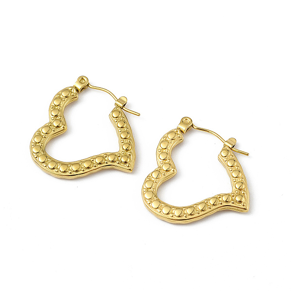 PandaHall Ion Plating(IP) 304 Stainless Steel Heart Hoop Earrings for Women, Golden, 23x23x2.5mm, Pin: 0.5mm 304 Stainless Steel Heart
PandaHall Ion Plating(IP) 304 Stainless Steel Heart Hoop Earrings for Women, Golden, 23x23x2.5mm, Pin: 0.5mm 304 Stainless Steel Heart