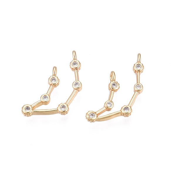 PandaHall Brass Connector Charms, with Crystal Rhinestone, Real 18K Gold Plated, Cadmium Free & Nickel Free & Lead Free, Twelve..., Clear
PandaHall Brass Connector Charms, with Crystal Rhinestone, Real 18K Gold Plated, Cadmium Free & Nickel Free & Lead Free, Twelve..., Clear