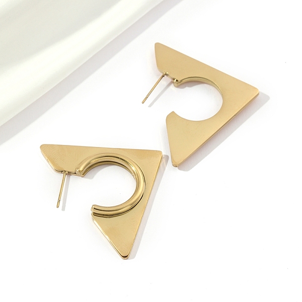 PandaHall 201 Stainless Steel Triangle Stud Earrings, Half Hoop Earrings with 304 Stainless Steel Pins, Golden, 43x3.5mm 201 Stainless Steel...
PandaHall 201 Stainless Steel Triangle Stud Earrings, Half Hoop Earrings with 304 Stainless Steel Pins, Golden, 43x3.5mm 201 Stainless Steel...