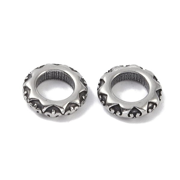 PandaHall 316 Surgical Stainless Steel Spacer Beads, Textured Donut, Antique Silver, 9x2mm, Hole: 5mm 316 Surgical Stainless Steel Donut
PandaHall 316 Surgical Stainless Steel Spacer Beads, Textured Donut, Antique Silver, 9x2mm, Hole: 5mm 316 Surgical Stainless Steel Donut