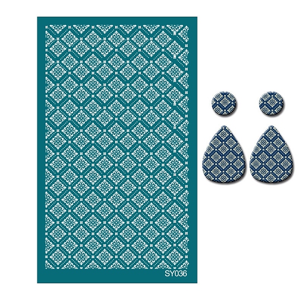 PandaHall Polyester Silk Screen Printing Stencil, Reusable Polymer Clay Silkscreen Tool, for DIY Polymer Clay Earrings Making, Flower..., Cyan
PandaHall Polyester Silk Screen Printing Stencil, Reusable Polymer Clay Silkscreen Tool, for DIY Polymer Clay Earrings Making, Flower..., Cyan
