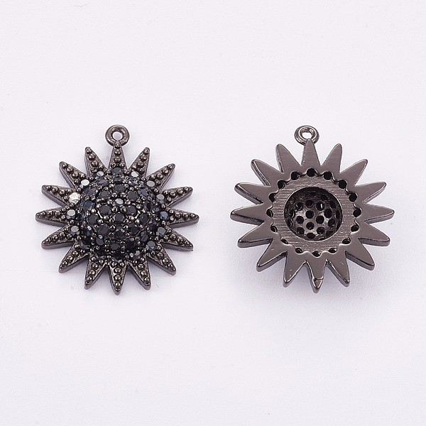 PandaHall Brass Micro Pave Cubic Zirconia Pendants, Long-Lasting Plated, Flower, Black, Gunmetal, 20x18x5mm, Hole: 1mm Brass+Cubic Zirconia...
PandaHall Brass Micro Pave Cubic Zirconia Pendants, Long-Lasting Plated, Flower, Black, Gunmetal, 20x18x5mm, Hole: 1mm Brass+Cubic Zirconia...