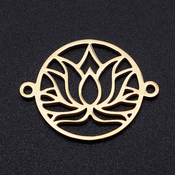 PandaHall 201 Stainless Steel Links, for Chakra, Laser Cut, Round Ring with Lotus Flower, Golden, 17.5x23x1mm, Hole: 1.4mm 201 Stainless...
PandaHall 201 Stainless Steel Links, for Chakra, Laser Cut, Round Ring with Lotus Flower, Golden, 17.5x23x1mm, Hole: 1.4mm 201 Stainless...