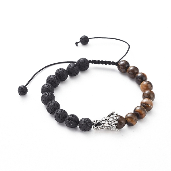 PandaHall Unisex Adjustable Nylon Thread Braided Bead Bracelets, with Natural Lava Rock & Tiger Eye Round Beads, Tibetan Style Alloy Beads...
PandaHall Unisex Adjustable Nylon Thread Braided Bead Bracelets, with Natural Lava Rock & Tiger Eye Round Beads, Tibetan Style Alloy Beads...