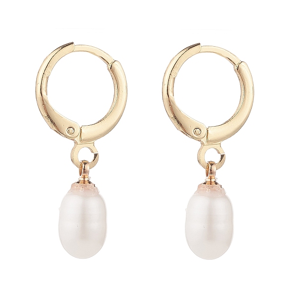PandaHall Natural Pearl Drop Hoop Earrings, Brass Jewelry for Women, Light Gold, Seashell Color, 25~26mm, Pin: 0.8mm Pearl Oval
PandaHall Natural Pearl Drop Hoop Earrings, Brass Jewelry for Women, Light Gold, Seashell Color, 25~26mm, Pin: 0.8mm Pearl Oval