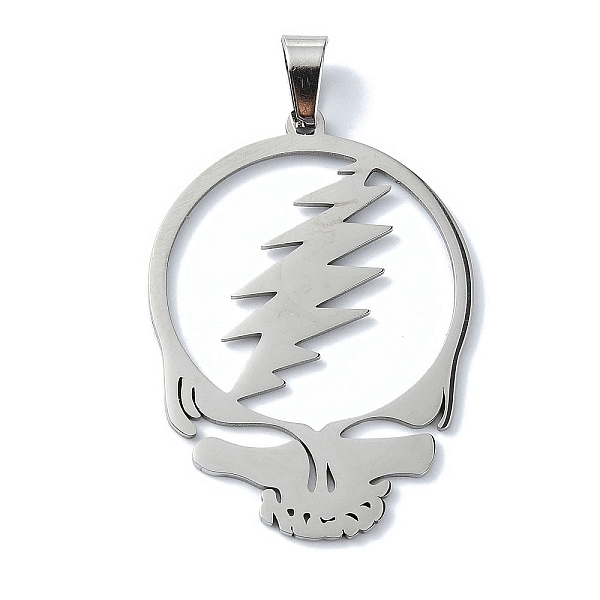 PandaHall 304 Stainless Steel Pendants, Laser Cut, Grateful Dead Head Skull with Lightening Bolt Charm, Stainless Steel Color, 39x27.5x1mm...
PandaHall 304 Stainless Steel Pendants, Laser Cut, Grateful Dead Head Skull with Lightening Bolt Charm, Stainless Steel Color, 39x27.5x1mm...