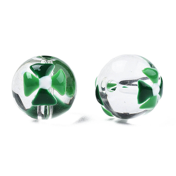 PandaHall Transparent Glass Beads, with Enamel Windmill Pattern, Round, Green, 13x12x11mm, Hole: 1.6mm Glass Round Green
PandaHall Transparent Glass Beads, with Enamel Windmill Pattern, Round, Green, 13x12x11mm, Hole: 1.6mm Glass Round Green