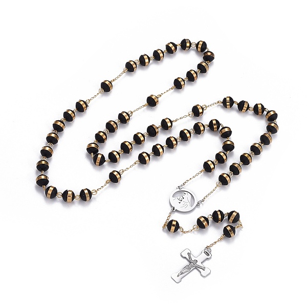 PandaHall 304 Stainless Steel Rosary Bead Necklaces for Easter, with Plastic Beads, Crucifix Cross and Oval with Virgin Mary, Golden &...
PandaHall 304 Stainless Steel Rosary Bead Necklaces for Easter, with Plastic Beads, Crucifix Cross and Oval with Virgin Mary, Golden &...