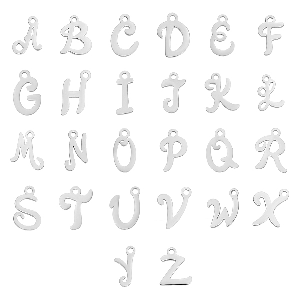 PandaHall Unicraftale 26Pcs 26 Style 201 Stainless Steel Charms, Laser Cut, Alphabet A~Z, Stainless Steel Color, 10~13x4.5~10x1mm, Hole...
PandaHall Unicraftale 26Pcs 26 Style 201 Stainless Steel Charms, Laser Cut, Alphabet A~Z, Stainless Steel Color, 10~13x4.5~10x1mm, Hole...