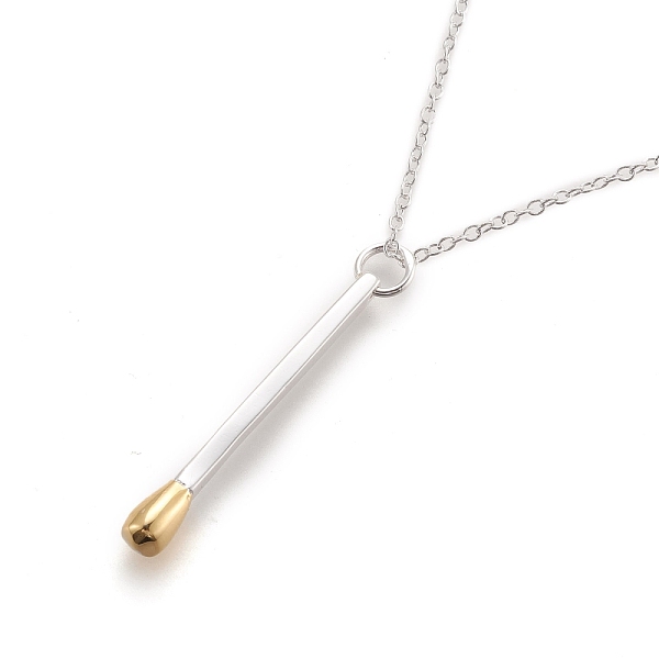 PandaHall Brass Matchstick Pendant Necklaces, with Lobster Claw Clasps, Lead Free & Cadmium Free, 925 Sterling Silver Plated, 17.91 inch...
PandaHall Brass Matchstick Pendant Necklaces, with Lobster Claw Clasps, Lead Free & Cadmium Free, 925 Sterling Silver Plated, 17.91 inch...