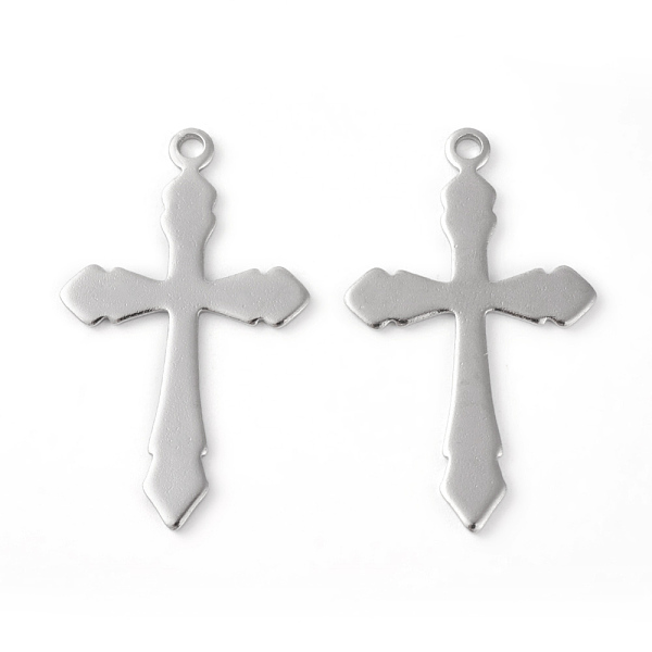 PandaHall 201 Stainless Steel Pendants, Cross, Stainless Steel Color, 36x21.5x1mm, Hole: 2mm 201 Stainless Steel Cross
PandaHall 201 Stainless Steel Pendants, Cross, Stainless Steel Color, 36x21.5x1mm, Hole: 2mm 201 Stainless Steel Cross