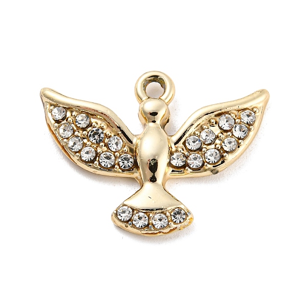 PandaHall UV Plating Alloy Rhinestone Pendants, Pigeon Charms, Golden, 17x23x3mm, Hole: 1.6mm Alloy+Rhinestone Pigeon
PandaHall UV Plating Alloy Rhinestone Pendants, Pigeon Charms, Golden, 17x23x3mm, Hole: 1.6mm Alloy+Rhinestone Pigeon