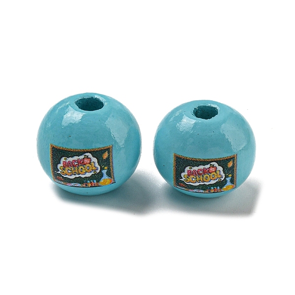 PandaHall Printed Wood European Beads, Large Hole Beads, Round, Sky Blue, 16~16.5x14.5~15mm, Hole: 4mm Wood Round
PandaHall Printed Wood European Beads, Large Hole Beads, Round, Sky Blue, 16~16.5x14.5~15mm, Hole: 4mm Wood Round