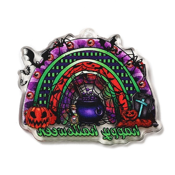 PandaHall Halloween Themed Acrylic Pendants, Rainbow, 31.5x36x2mm, Hole: 1.4mm Acrylic Rainbow
PandaHall Halloween Themed Acrylic Pendants, Rainbow, 31.5x36x2mm, Hole: 1.4mm Acrylic Rainbow