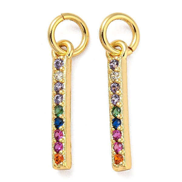 PandaHall Rack Plating Brass Cubic Zirconia Pendants, Real 18K Gold Plated, Cadmium Free & Lead Free, Rectangle, Colorful, 15x2x1.5mm...
PandaHall Rack Plating Brass Cubic Zirconia Pendants, Real 18K Gold Plated, Cadmium Free & Lead Free, Rectangle, Colorful, 15x2x1.5mm...