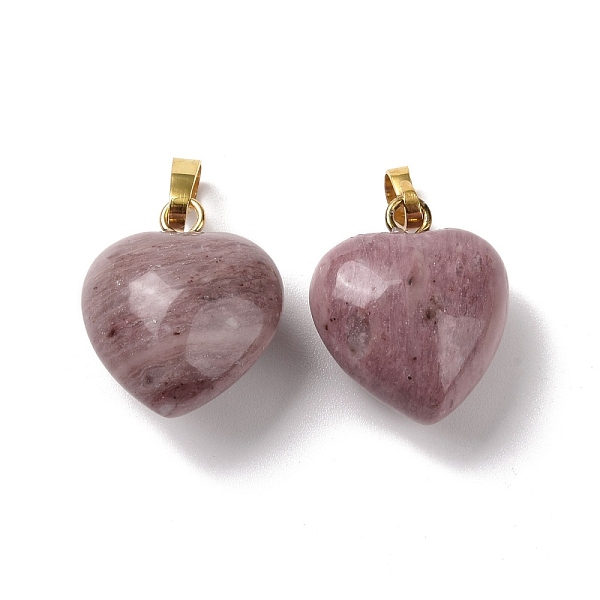 PandaHall Natural Rhodonite Pendants, with Golden Tone Brass Findings, Heart Charm, 18x15~15.5x6~8mm, Hole: 6x3mm Rhodonite Heart
PandaHall Natural Rhodonite Pendants, with Golden Tone Brass Findings, Heart Charm, 18x15~15.5x6~8mm, Hole: 6x3mm Rhodonite Heart