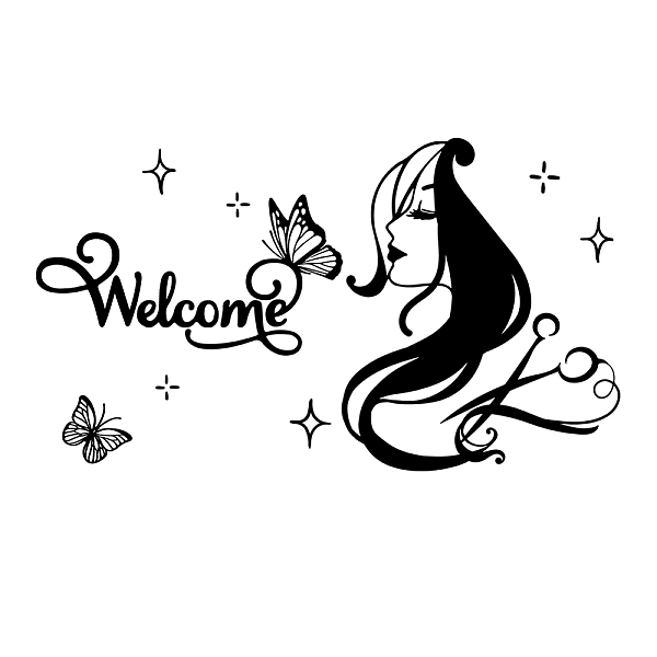 PandaHall SUPERDANT Hairdressers Salon Wall Decal Beauty Salon Wall Sticker Welcome Creative Personality Vinyl DIY Art Mural for Scissors...
PandaHall SUPERDANT Hairdressers Salon Wall Decal Beauty Salon Wall Sticker Welcome Creative Personality Vinyl DIY Art Mural for Scissors...