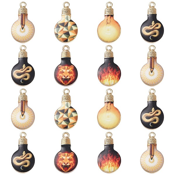 PandaHall 30Pcs 6 Styles Printed Alloy Enamel Pendants, Lead Free & Nickel Free & Cadmium Free, Light Gold, Light Bulb, Mixed Color..., Multicolor
PandaHall 30Pcs 6 Styles Printed Alloy Enamel Pendants, Lead Free & Nickel Free & Cadmium Free, Light Gold, Light Bulb, Mixed Color..., Multicolor