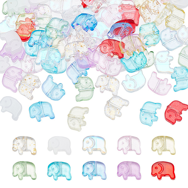 PandaHall DICOSMETIC 120Pcs 10 Colors Transparent Glass Beads, Elephant, Mixed Color, 10x12~13x3~4mm, Hole: 0.8~1mm, 12pcs/color Glass..., Multicolor
PandaHall DICOSMETIC 120Pcs 10 Colors Transparent Glass Beads, Elephant, Mixed Color, 10x12~13x3~4mm, Hole: 0.8~1mm, 12pcs/color Glass..., Multicolor