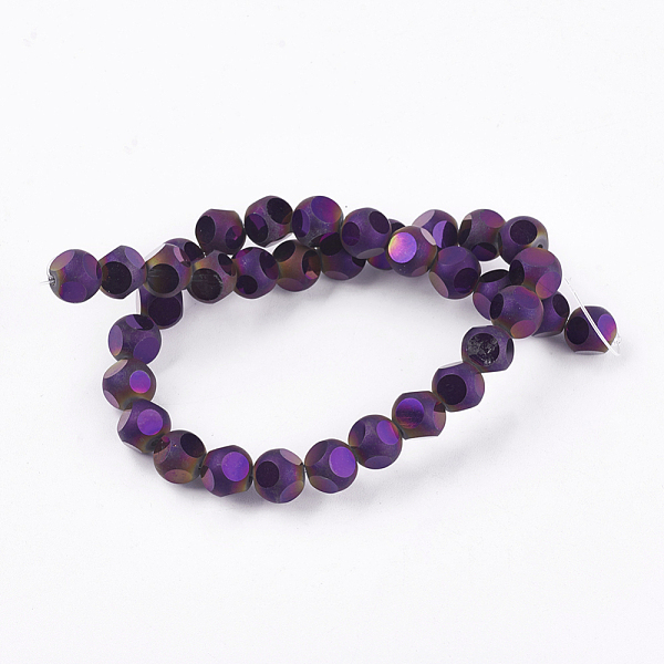 PandaHall Electroplate Glass Beads Strands, Frosted, Faceted, Round, Purple, 10mm, Hole: 1mm, about 35pcs/strand, 13.1 inch Glass Round...
PandaHall Electroplate Glass Beads Strands, Frosted, Faceted, Round, Purple, 10mm, Hole: 1mm, about 35pcs/strand, 13.1 inch Glass Round...